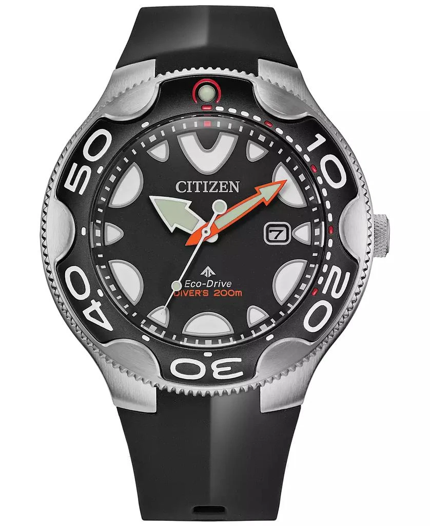 商品Citizen|Eco-Drive Men's Promaster Orca Black Rubber Strap Watch 46mm,价格¥1917,第1张图片