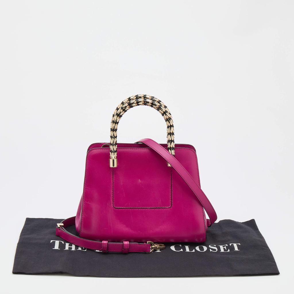 Bvlgari Pink Leather Serpenti Tote商品第9张图片规格展示