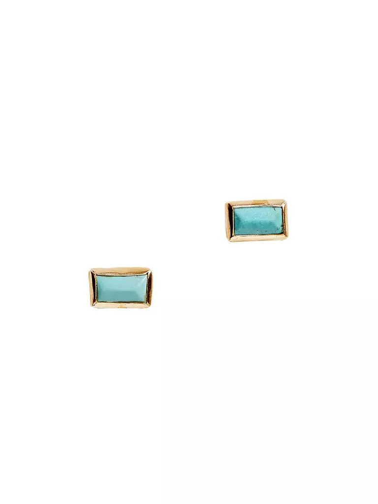商品Chan Luu|18K Gold-Plate & Turquoise Stud Earrings,价格¥858,第1张图片详细描述