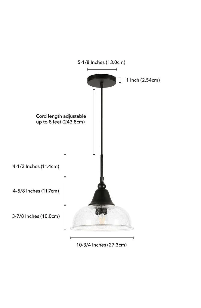 商品ADDISON AND LANE|Magnolia Blackened Bronze Finish & Seeded Glass Pendant,价格¥601,第4张图片详细描述