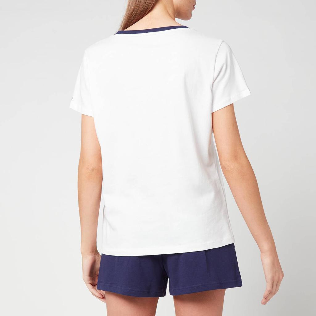 商品Tommy Hilfiger|Tommy Hilfiger Women's Sustainable T-Shirt And Shorts Set - White/Yale Navy,价格¥265,第4张图片详细描述