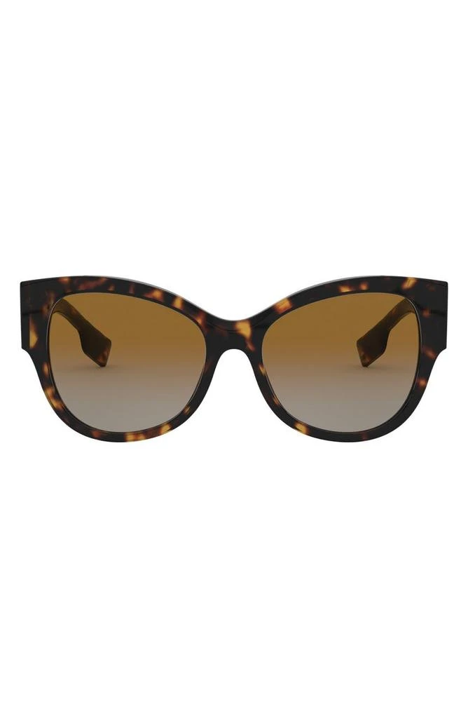 商品Burberry|54mm Check Detail Polarized Gradient Cat Eye Sunglasses,价格¥1201,第1张图片