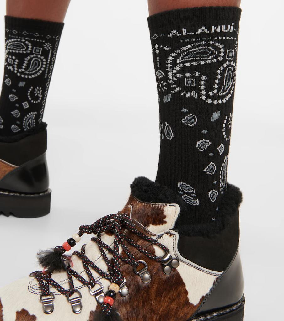 商品ALANUI|班丹纳花绸棉质混纺袜子,价格¥574,第5张图片详细描述