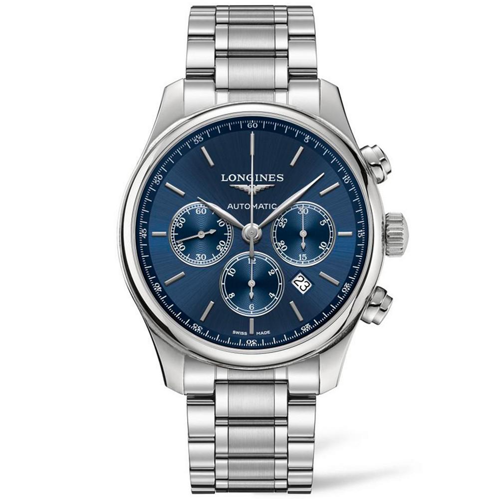 Men's Swiss Automatic Chronograph Master Collection Stainless Steel Bracelet Watch 44mm商品第1张图片规格展示