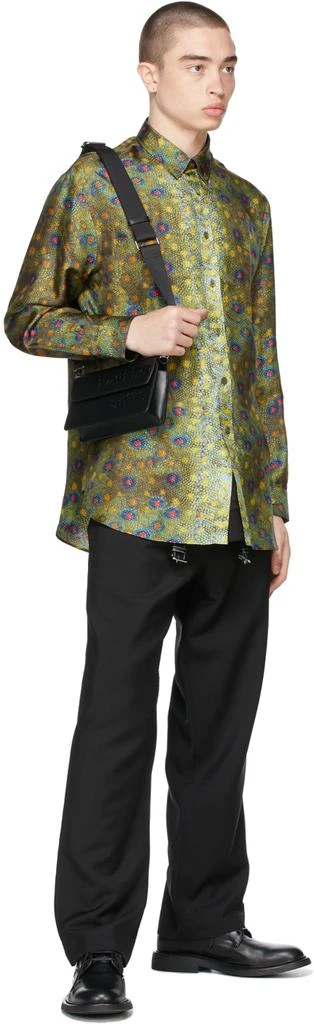 商品Burberry|Green Fish Scale Print Shirt,价格¥7929,第4张图片详细描述