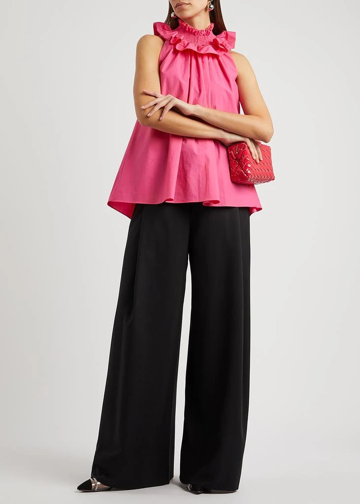 商品ROKSANDA|Afia pink ruffled cotton-poplin top,价格¥1906,第4张图片详细描述