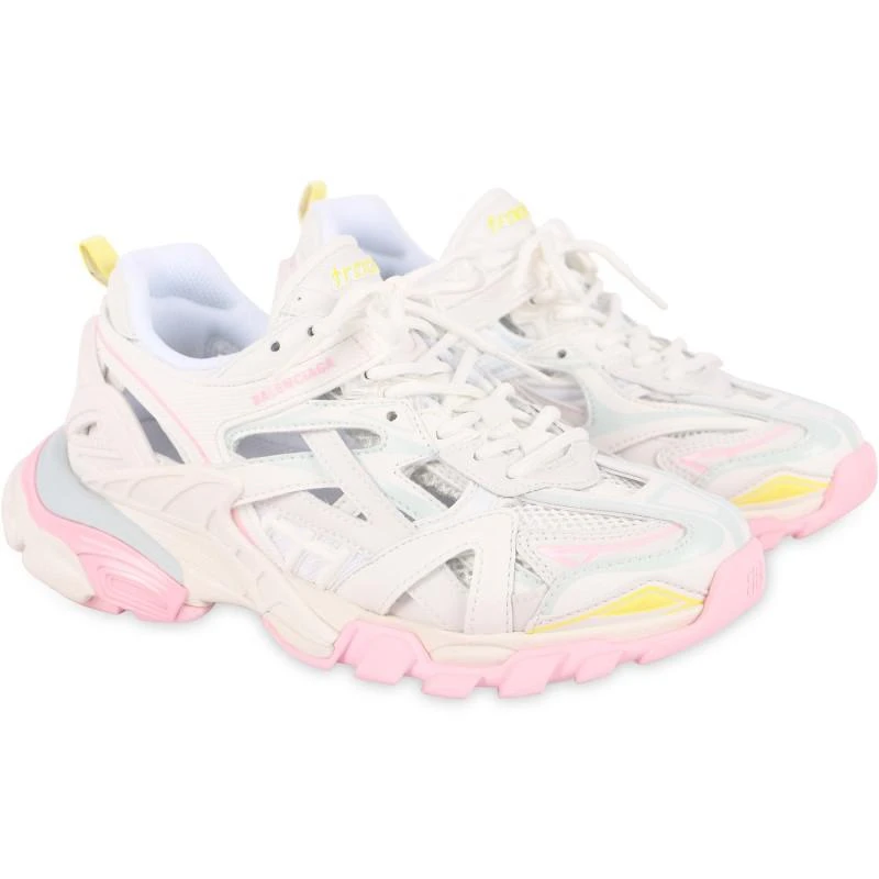 商品Balenciaga|Track2 logo sneakers with mesh detailing in white and pink,价格¥2819,第1张图片