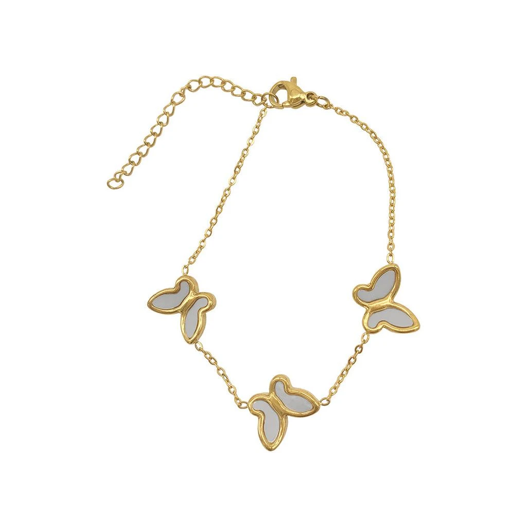 商品ADORNIA|Adornia Butterfly Mother of Pearl Bracelet gold,价格¥203,第1张图片