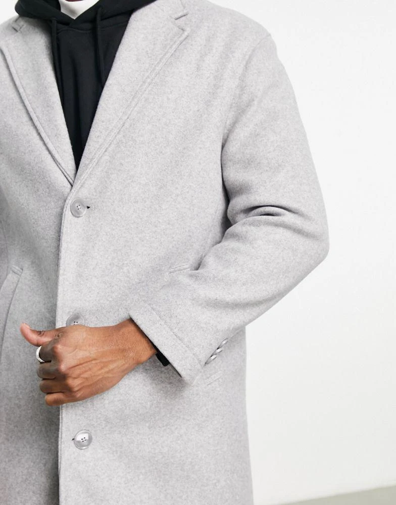 商品Bershka|Bershka overcoat in grey,价格¥456,第4张图片详细描述