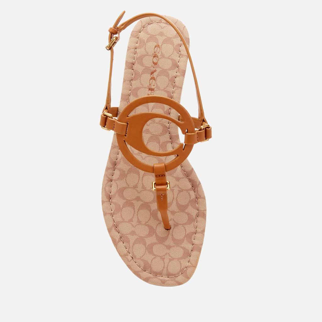 商品Coach|Coach Women's Jeri Leather 凉鞋 - Taupe/Stone,价格¥733,第5张图片详细描述