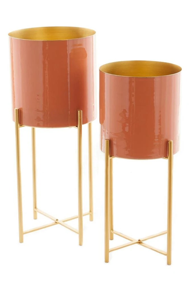 商品COSMO BY COSMOPOLITAN|Orange Metal Contemporary Planter with Removable Stand,价格¥937,第3张图片详细描述