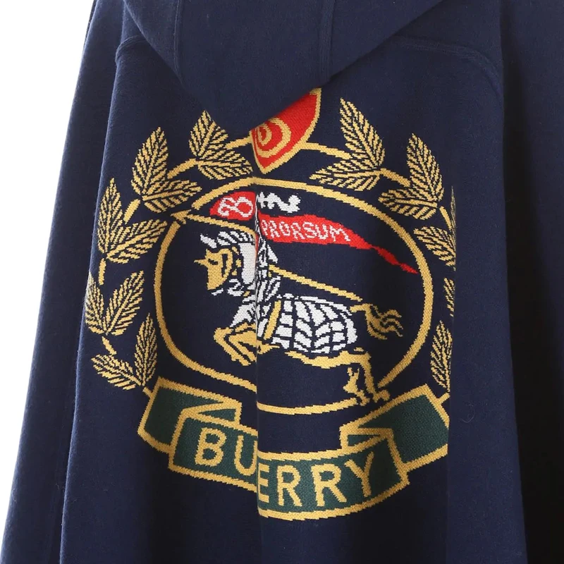 Burberry 博柏利 蓝色羊毛女士针织斗篷 8007213 商品