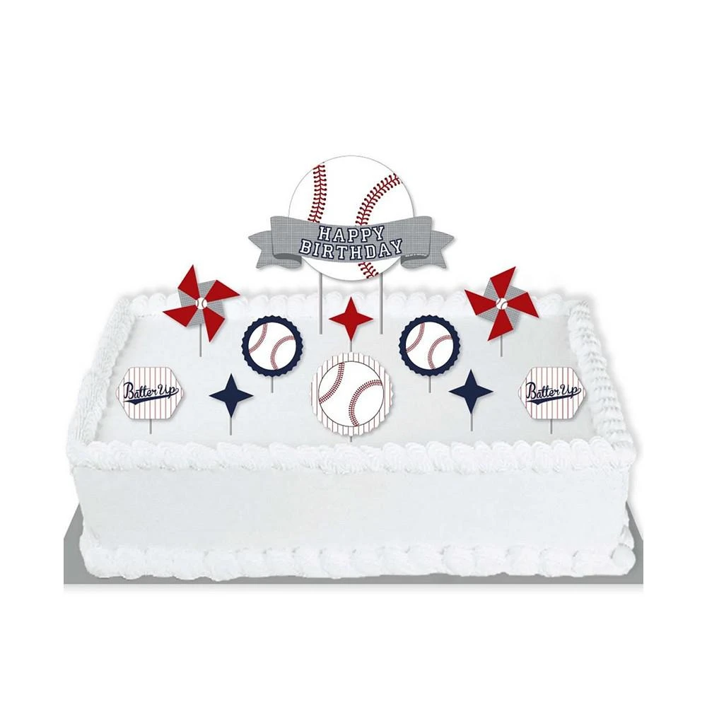 商品Big Dot of Happiness|Batter Up - Baseball - Birthday Party Cake Decorating Kit Cake Topper Set 11 Pc,价格¥120,第1张图片