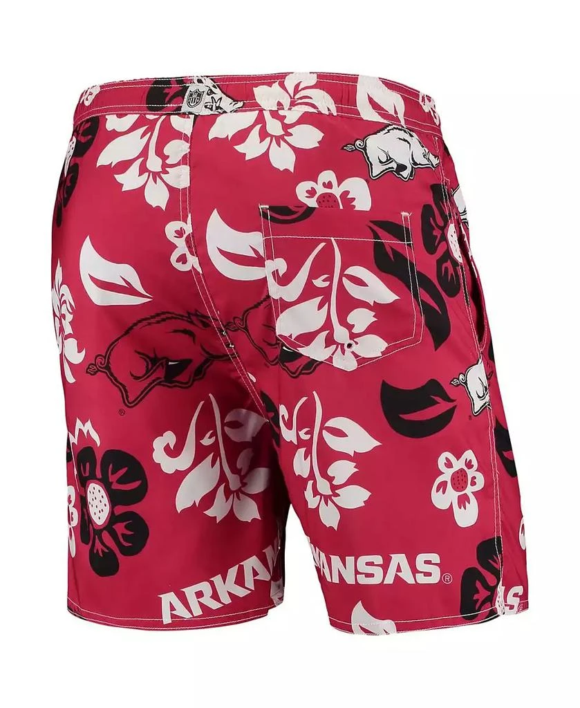 商品Wes & Willy|Men's Cardinal Arkansas Razorbacks Floral Volley Logo Swim Trunks,价格¥335,第3张图片详细描述