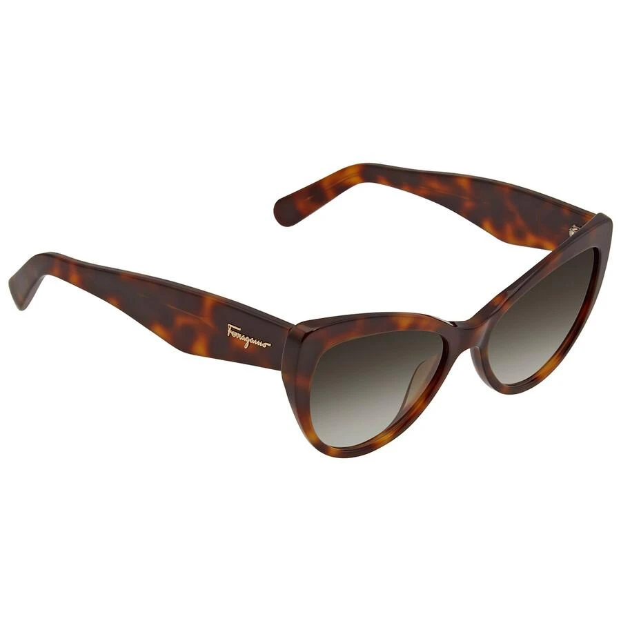 商品Salvatore Ferragamo|Salvatore Ferragamo Green Gradient Cat Eye Ladies Sunglasses SF930S 238 56,价格¥586,第3张图片详细描述