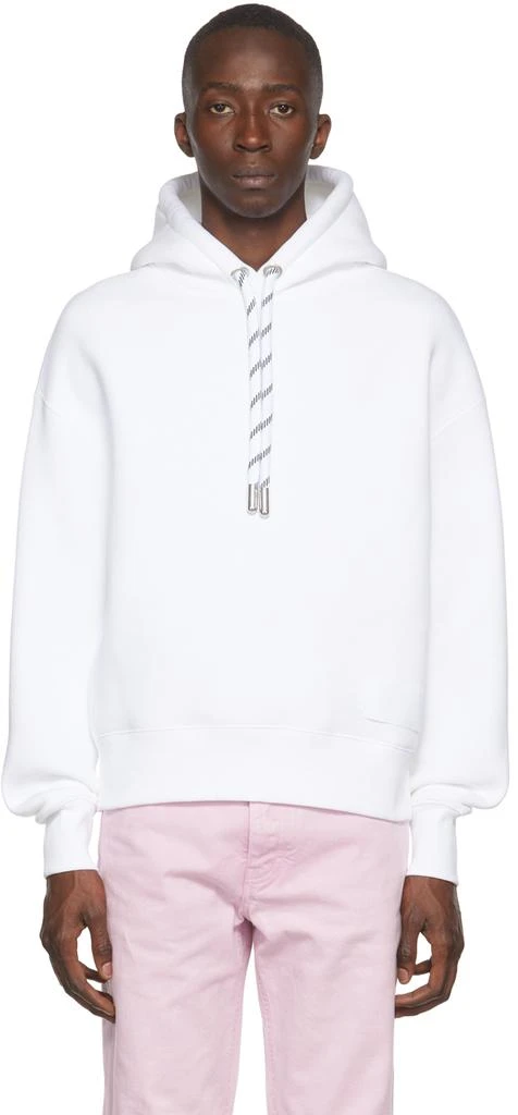 商品AMI|White Cotton Hoodie,价格¥882,第1张图片