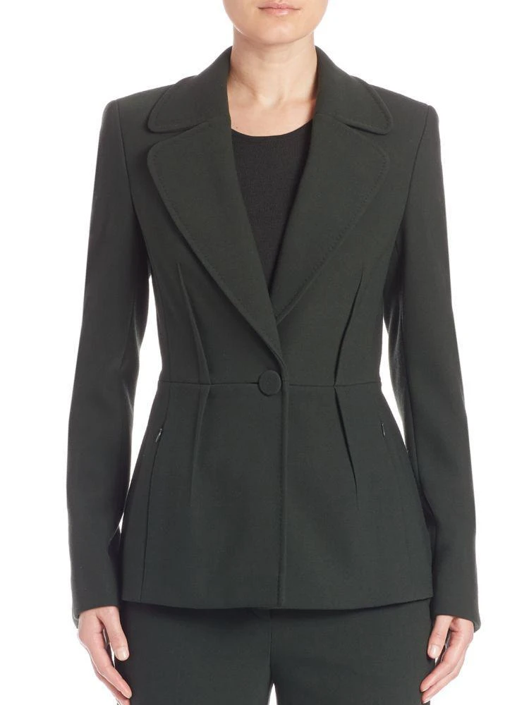 商品Escada|Pleated Solid Blazer,价格¥3406,第1张图片