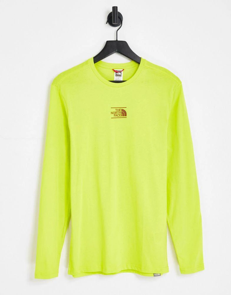 商品The North Face|The North Face Center Dome long sleeve t-shirt in lime Exclusive at ASOS,价格¥375,第1张图片