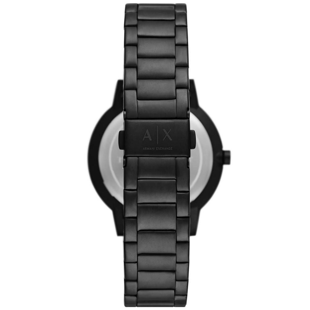 Men's Black-Tone Stainless Steel Bracelet Watch 42mm商品第3张图片规格展示