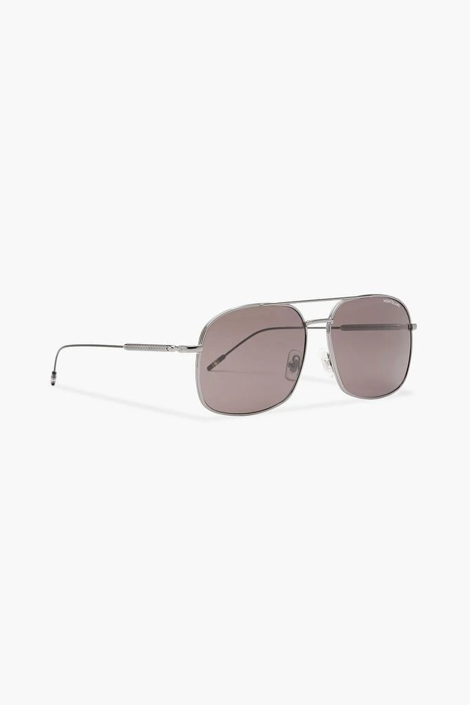 商品MontBlanc|Aviator-style gunmetal-tone sunglasses,价格¥1845,第3张图片详细描述