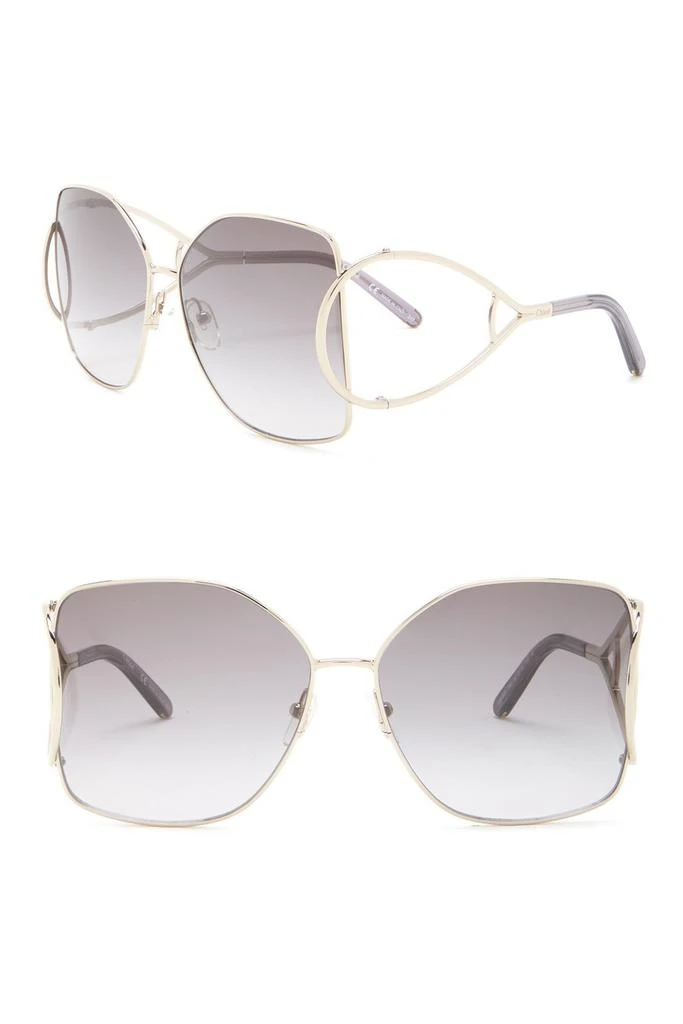 商品Chloé|63mm Modified Square Sunglasses,价格¥605,第1张图片