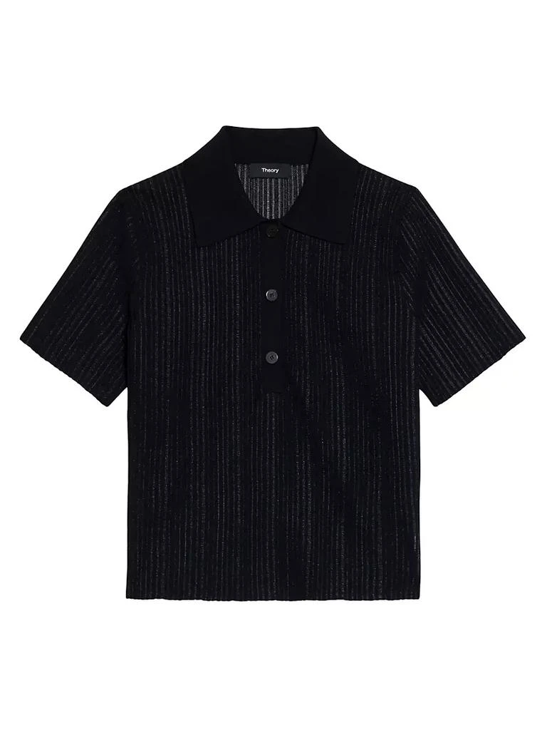 商品Theory|Cotton Jacquard Knit Polo Top,价格¥549,第1张图片