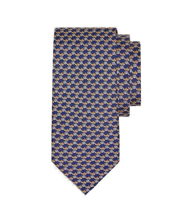 商品Salvatore Ferragamo|Salvatore Ferragamo Mens Fish Print Silk Tie,价格¥877,第1张图片