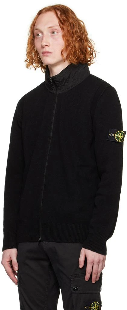 商品Stone Island|Black Two-Way Zip Sweater,价格¥1992,第4张图片详细描述