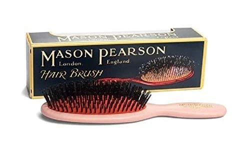 商品Mason Pearson|Mason Pearson 梅森皮尔森  便携口袋梳纯猪鬃毛适合敏感头皮-粉色 SB4,价格¥901,第1张图片