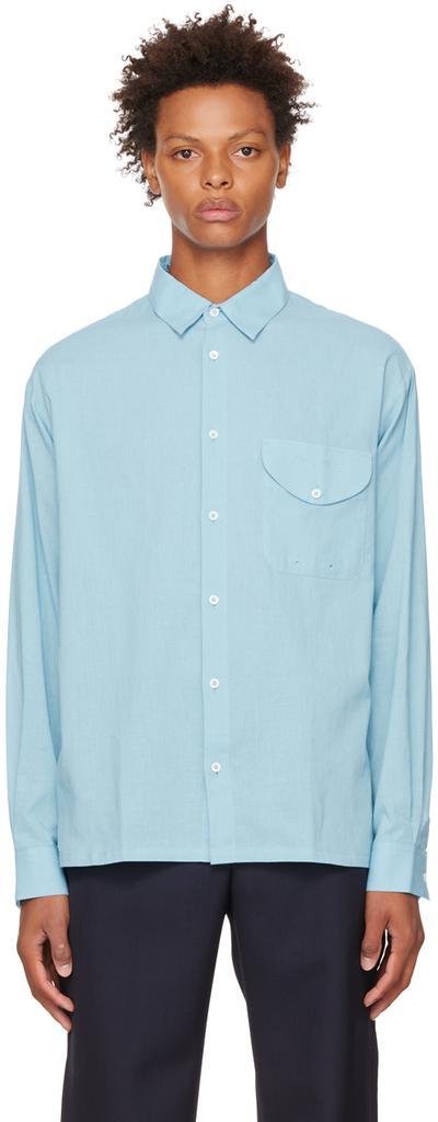 商品Jacquemus|Blue Le Papier 'La Chemise Mazzolu' Shirt,价格¥2451,第1张图片