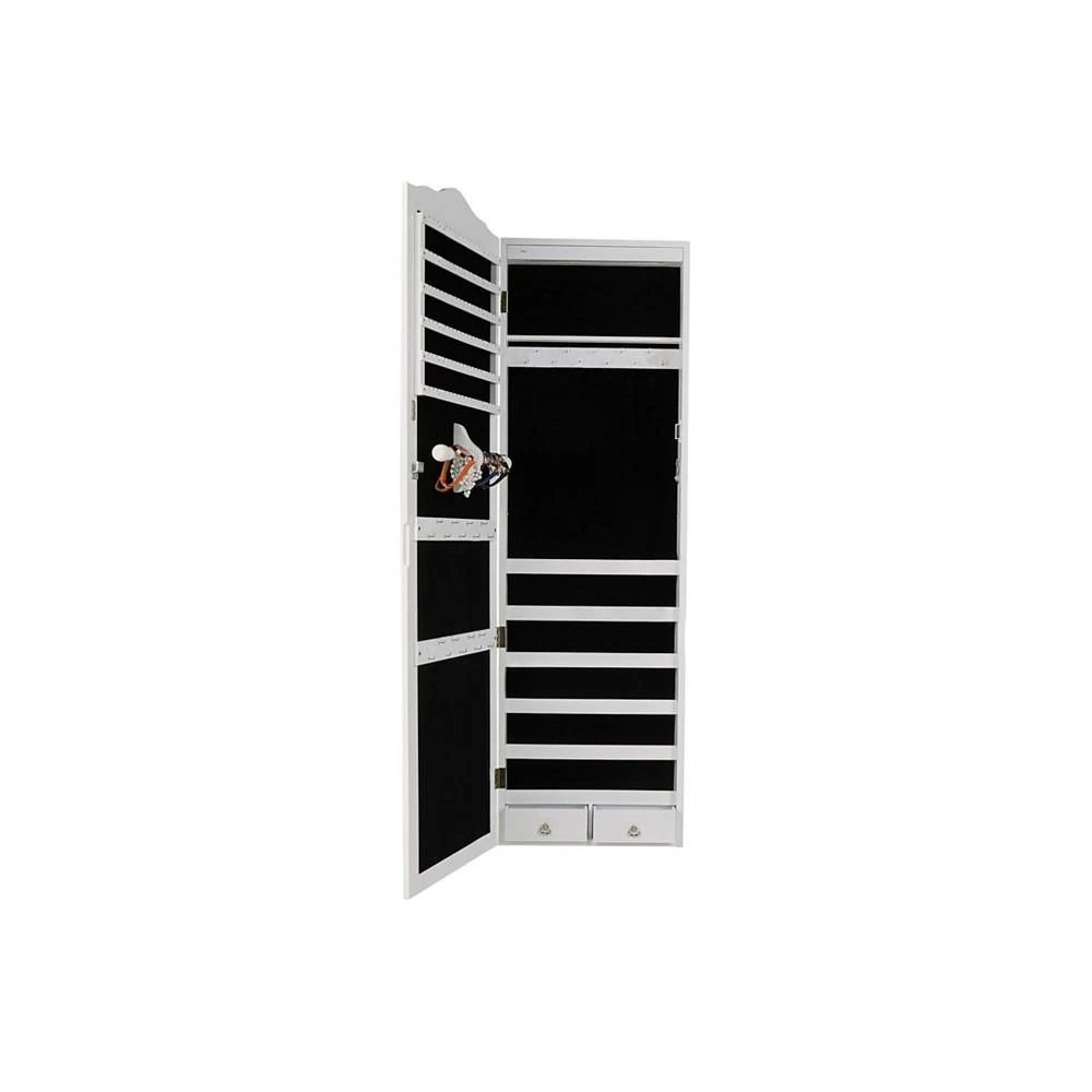 商品Mind Reader|Wall Mount Jewelry Organizer Shelf, Lockable Cabinet with Hangers, 48.75",价格¥2086,第1张图片