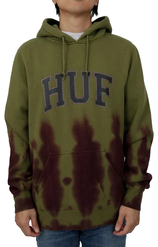 商品HUF|Hartford Tie-Dye Pullover Hoodie - Olive ,价格¥257,第1张图片