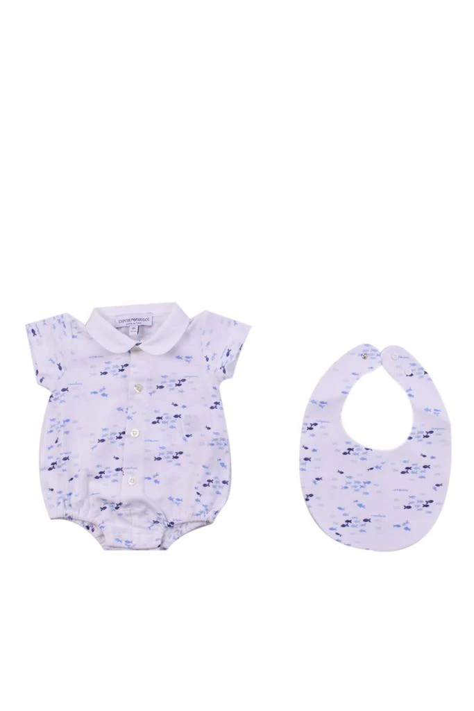 商品Emporio Armani|Romper And Bib With Print,价格¥2009,第1张图片