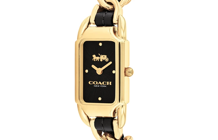商品[国内直发] Coach|蔻驰 CADIE 欧美表 经典小方糖 石英机芯 黑色表盘 女表 手链表带送礼14504281,价格¥2580,第5张图片详细描述