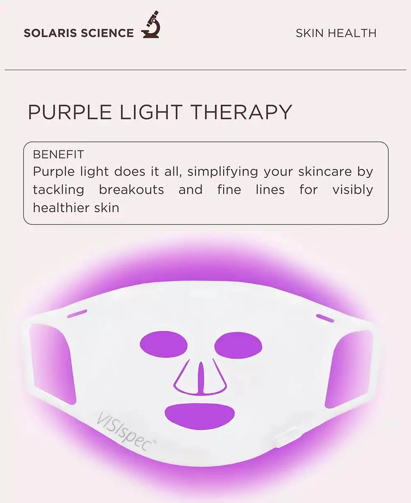 商品Solaris Laboratories NY|LED Light Therapy Silicone Face and Neck Mask Set,价格¥4551,第4张图片详细描述