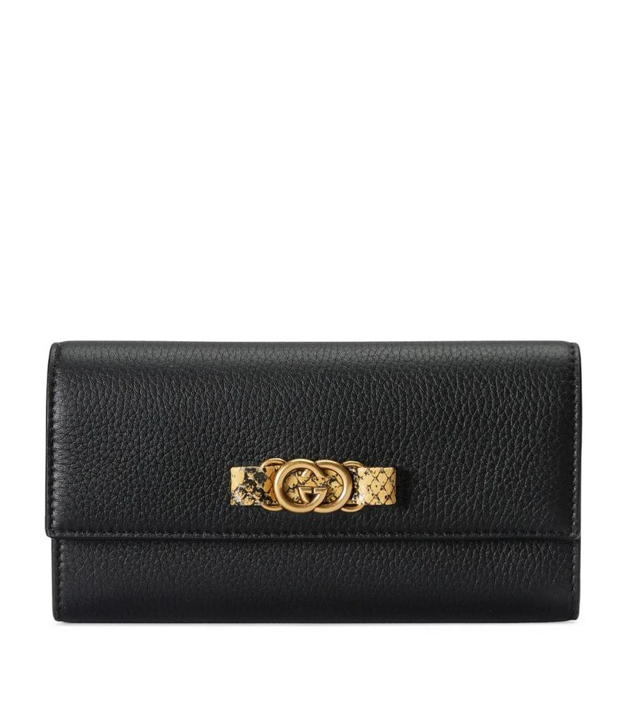 商品Gucci|Leather Interlocking G Wallet,价格¥6029,第1张图片