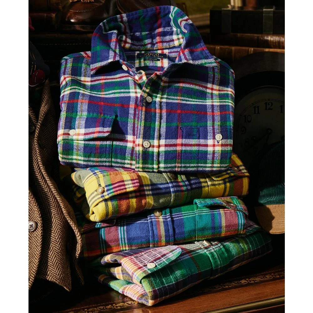 商品Ralph Lauren|Men's Cotton Classic-Fit Plaid Flannel Workshirt,价格¥1143,第3张图片详细描述