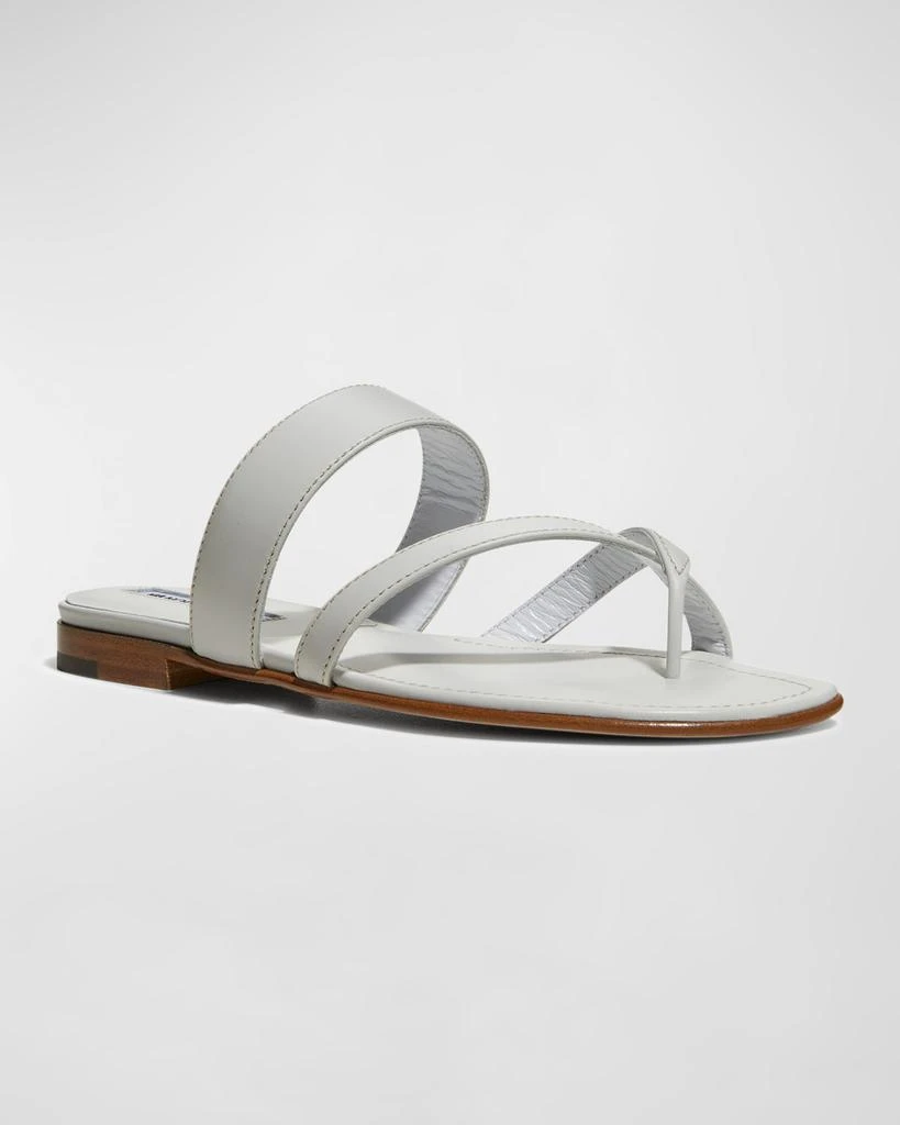 商品Manolo Blahnik|Susa Flat Leather Sandals,价格¥6375,第2张图片详细描述