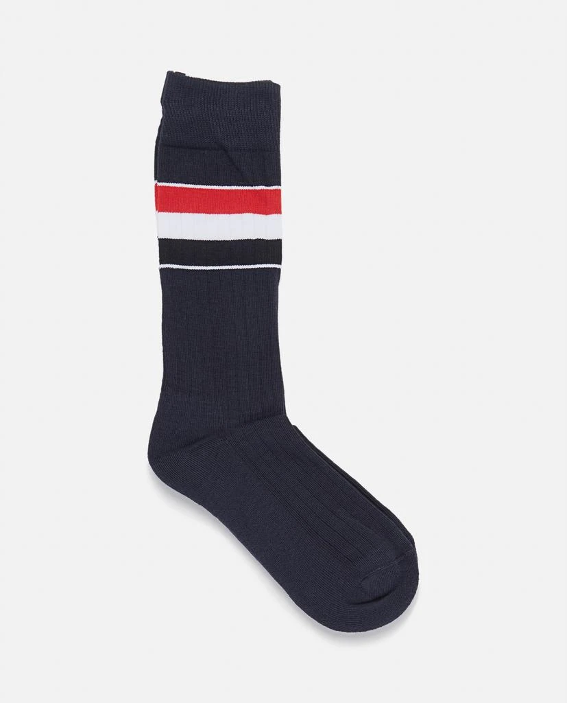 商品Thom Browne|RWB STRIPES COTTON MID-CALF SOCKS,价格¥1231,第1张图片