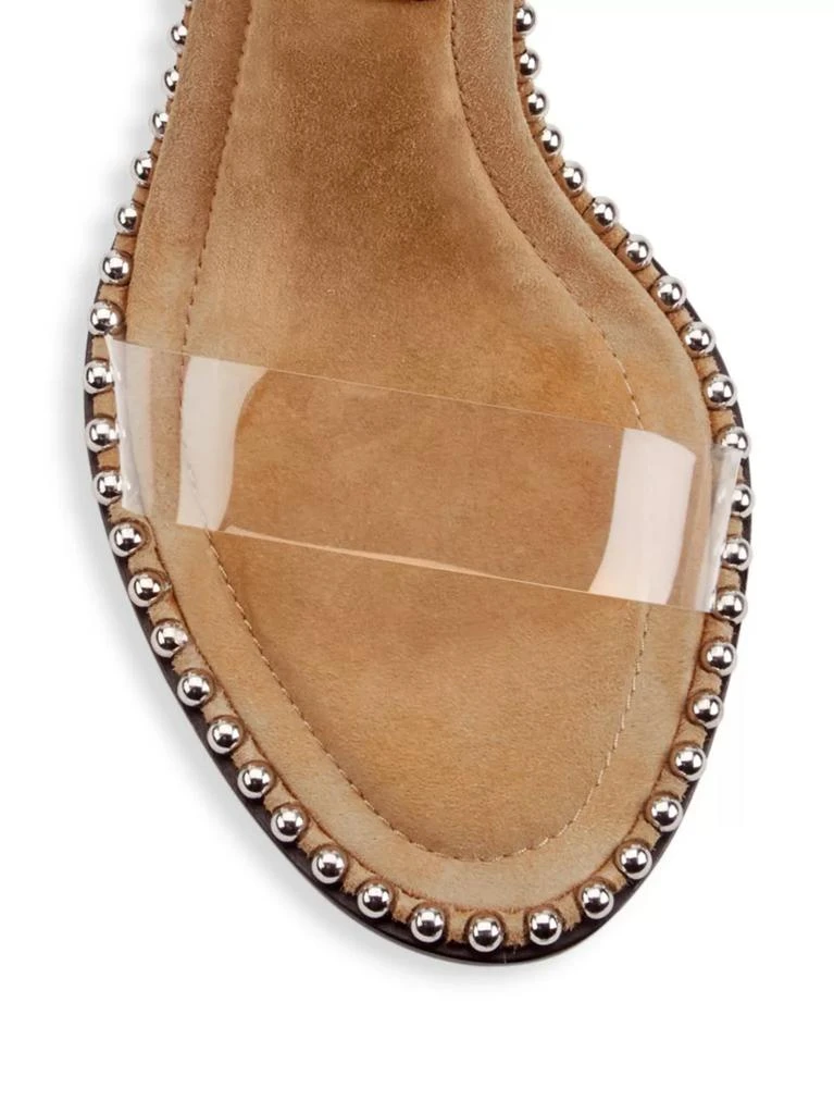 商品Alexander Wang|Nova Studded PVC & Suede Slingback Sandals,价格¥4479,第4张图片详细描述