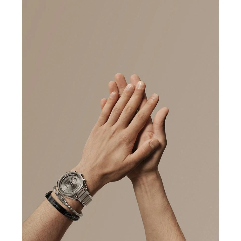 商品Calvin Klein|Men's Multifunction Silver-Tone Stainless Steel Bracelet Watch 45mm,价格¥1431,第4张图片详细描述