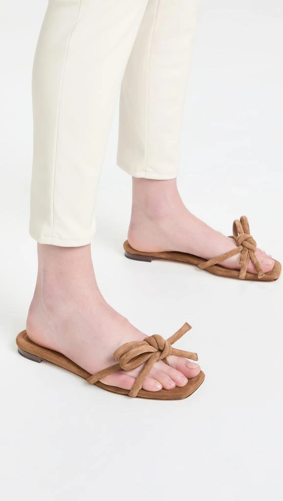 商品Loeffler Randall|Loeffler Randall 皮蝴蝶结平底凉鞋,价格¥931,第2张图片详细描述