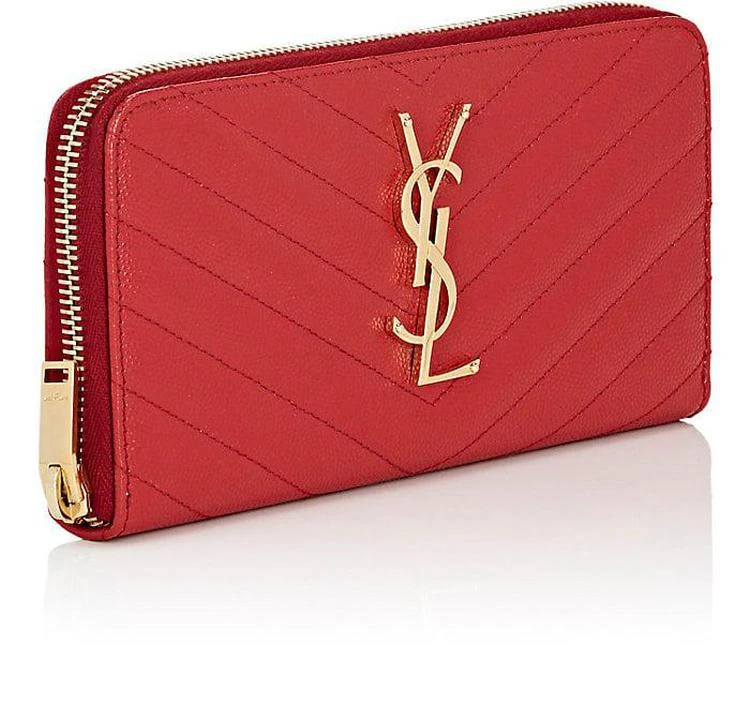 商品Yves Saint Laurent|Monogram Leather Zip-Around Wallet,价格¥5353,第2张图片详细描述