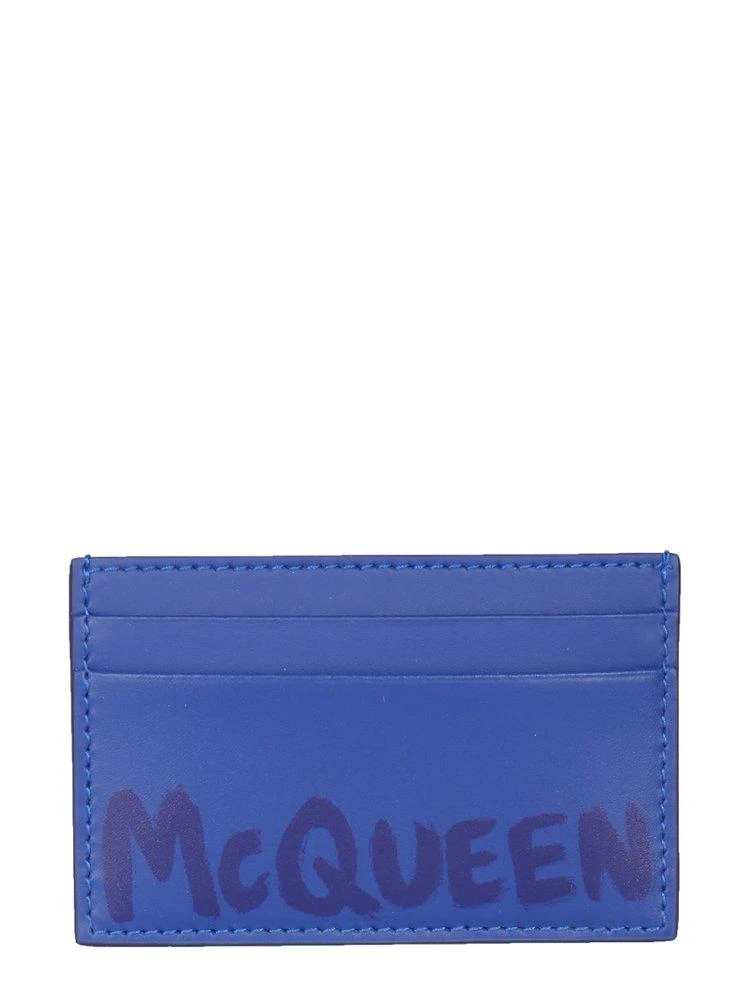 商品Alexander McQueen|Alexander McQueen Logo Graffiti Print Cardholder,价格¥726,第1张图片