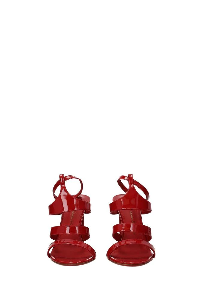 商品Salvatore Ferragamo|Sandals trevi Patent Leather Red,价�格¥3223,第3张图片详细描述