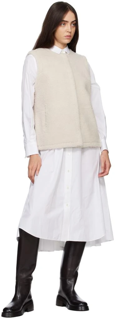 商品Yves Salomon|Off-White Shearling Vest,价格¥4162,第4张图片详细描述