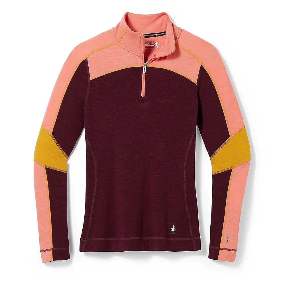 商品SmartWool|Smartwool Women's Classic Thermal Merino Base Layer Colorblock 1/4 Zip Top,价格¥635,第3张图片详细描述