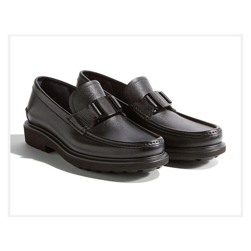 商品Salvatore Ferragamo|Salvatore Ferragamo 菲拉格慕 男士黑色VARA扣饰休闲乐福鞋 02-9390-673838,价格¥6022,第9张图片详细描述