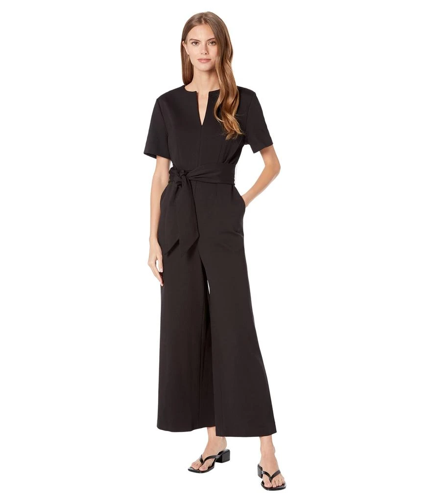 商品Kate Spade|Notched Neck Ponte Jumpsuit,价格¥2088,第1张图片