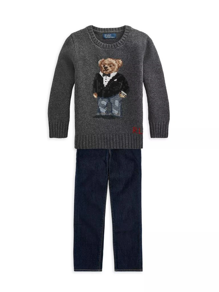 商品Ralph Lauren|Boy's Tuxedo Bear Sweater,价格¥1077,第2张图片详细描述
